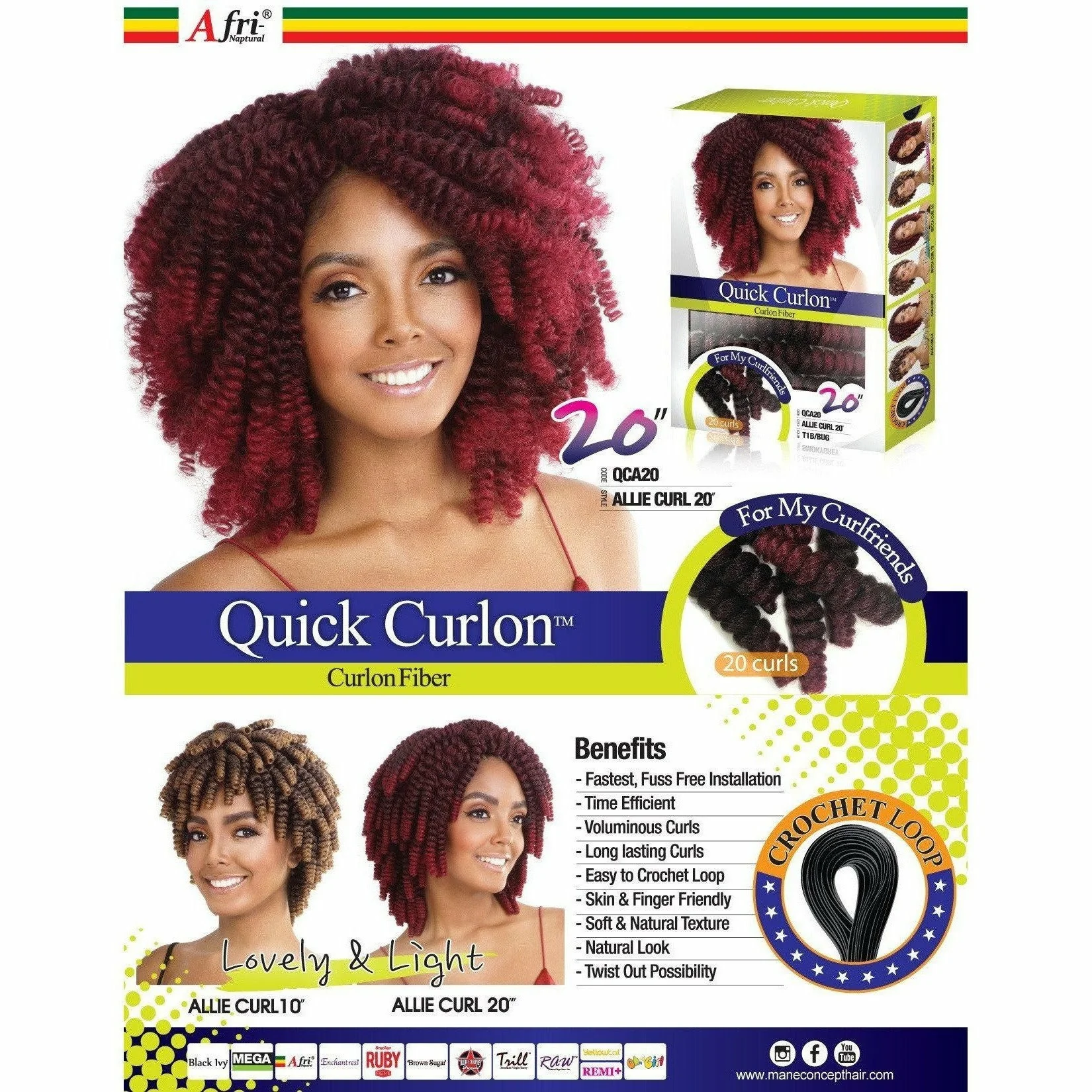 Afri-Naptural: Quick Curlon Allie Curl 20” (QCA20) - FINAL SALE - Image 4