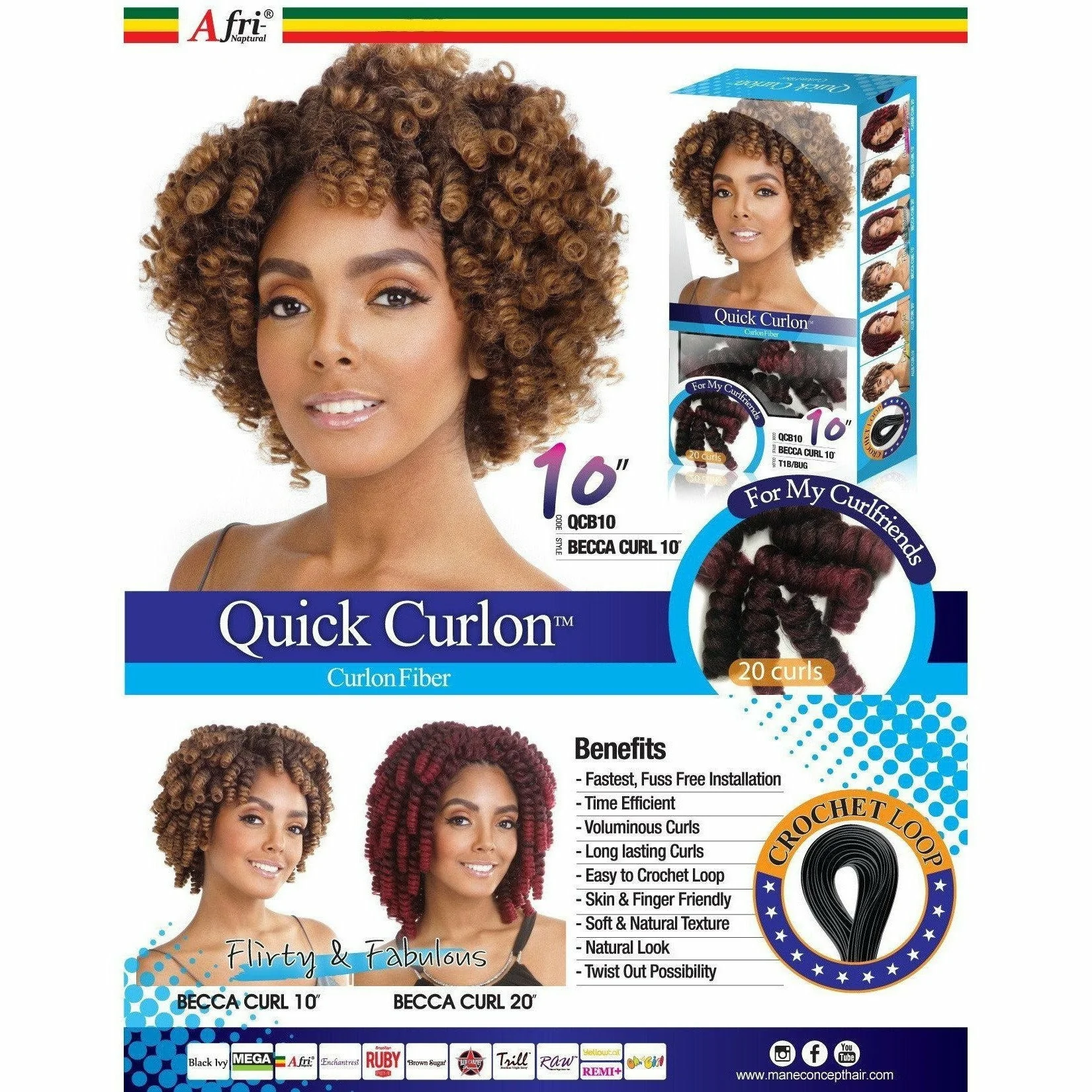 Afri-Naptural® Quick Curlon BECCA CURL 10” (QCB10) - FINAL SALE - Image 4