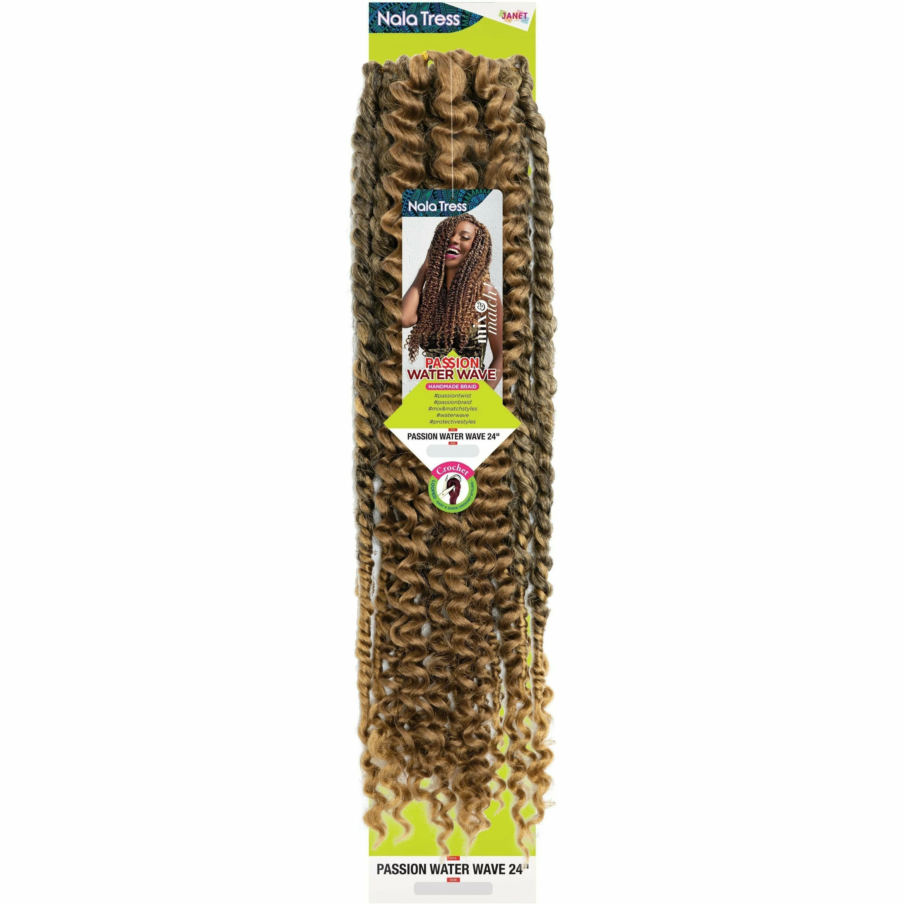 Janet Collection: Nala Tress Passion Water Wave Mix 24" Crochet Braids - Image 3